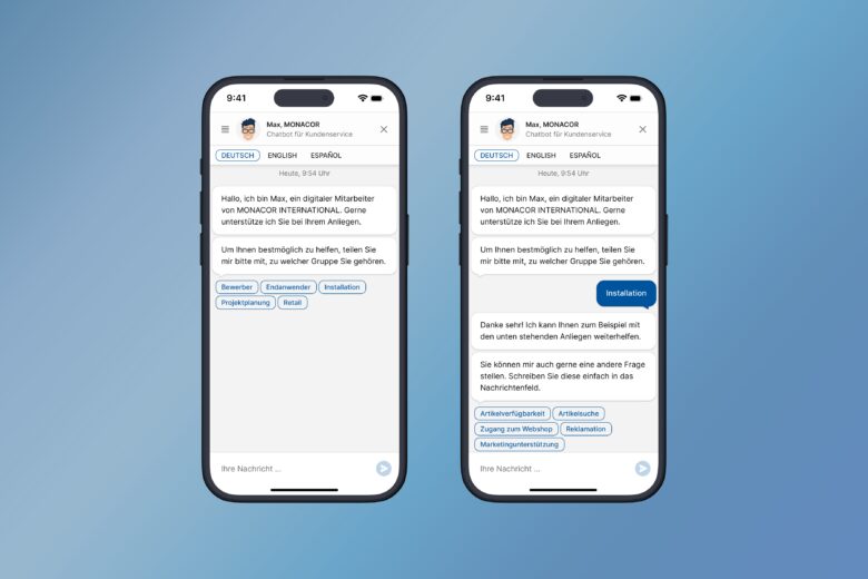 Referenzgeschichte: MONACOR INTERNATIONAL und assono KI-Chatbot: Angepasste Themen nach Benutzergruppe